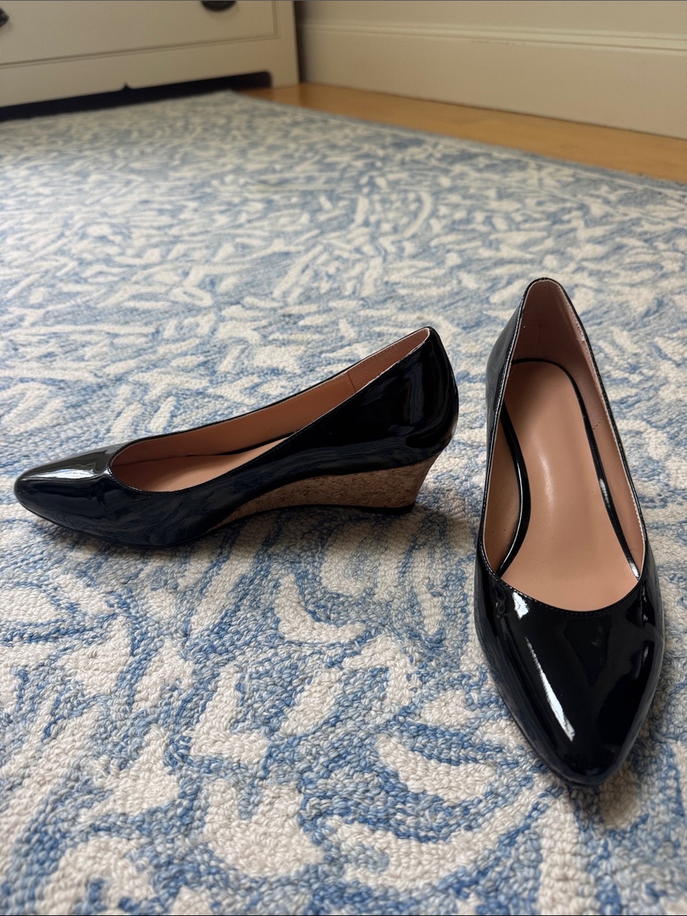 Women’s Patent Leather Cork Wedge